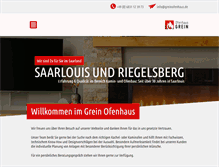 Tablet Screenshot of greinofenhaus.de